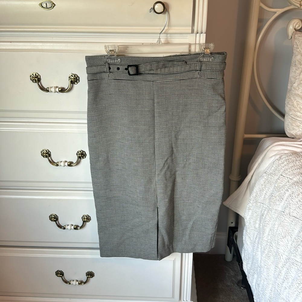 Ann Taylor Houndstooth Print Skirt